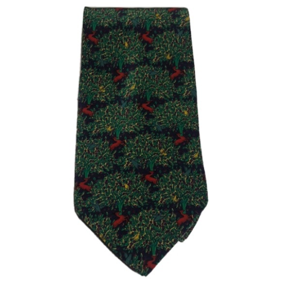 Christian Dior Monsieur Silk Green forest animal blazer suit jacket Tie - Picture 1 of 10
